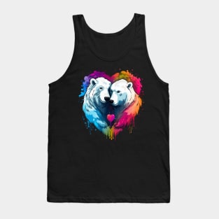 Polar Bear Couple Valentine Tank Top